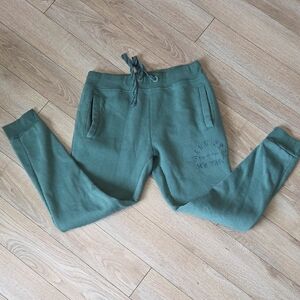 Aeropostale Teal Green Ribbed Waistband Joggers Medium